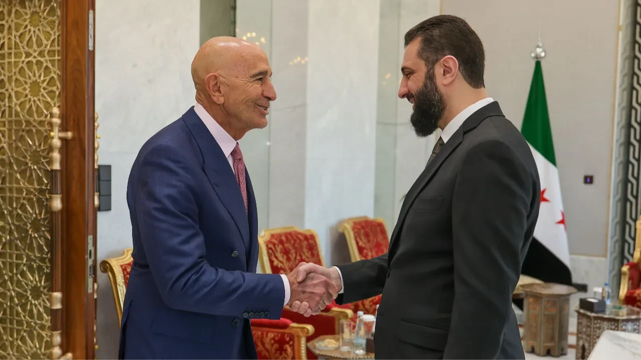 Cumhurbaşkanı Şara Tom Barrack'ı kabul etti! ABD ve Katar ile enerji mutabakatı imzalandı