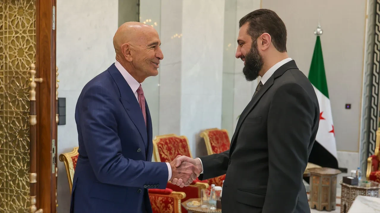 Cumhurbaşkanı Şara Tom Barrack'ı kabul etti! ABD ve Katar ile enerji mutabakatı imzalandı