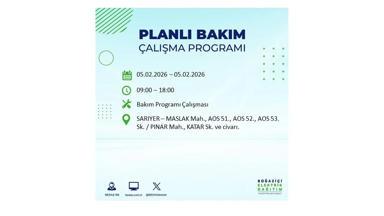 İstanbul 5 Şubat elektrik kesintileri belli oldu! 19 ilçe dikkatli olsun, elektrikler saatlerce gelmeyecek