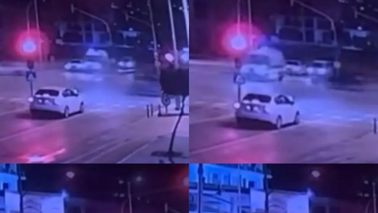  Mersin'de korkunç kaza! Otomobil ile ambulansın çarpışma anı kamerada