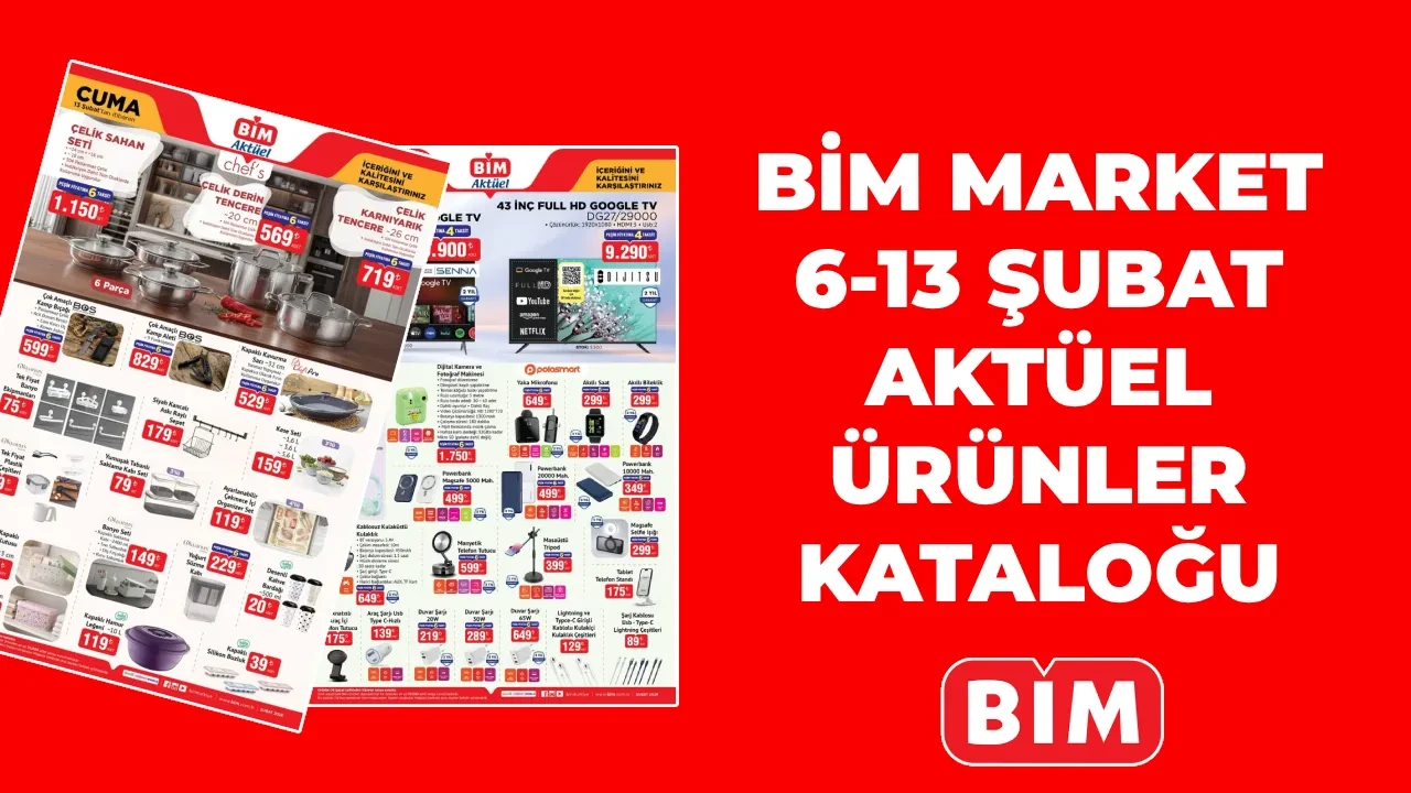BİM 6-13 Şubat aktüel ürünler kataloğu 2026! Mini ütü, blender, çay makinesi, saç maşası ve dikey süpürge geliyor