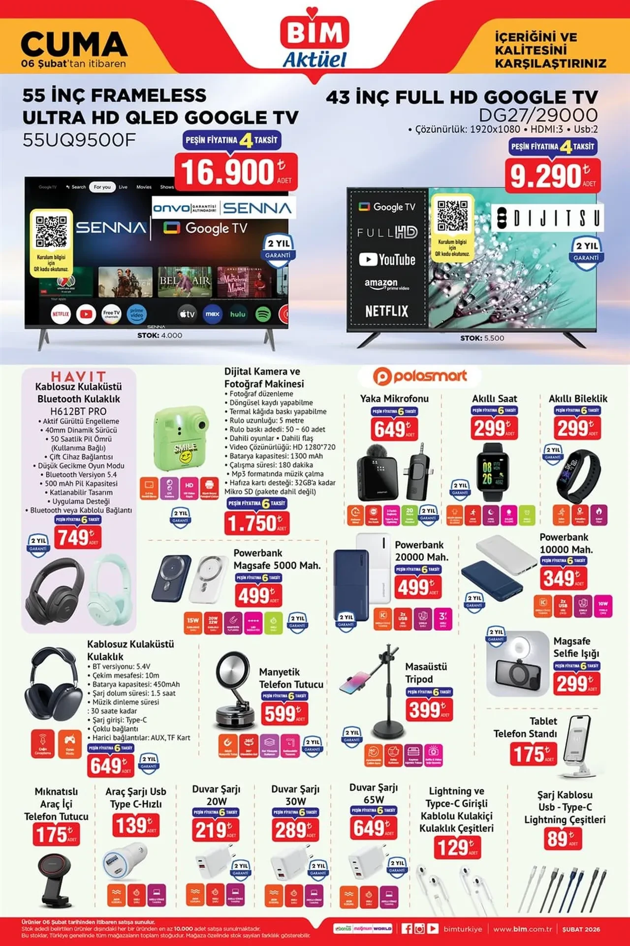 BİM 6-13 Şubat aktüel ürünler kataloğu 2026! Mini ütü, blender, çay makinesi, saç maşası ve dikey süpürge geliyor