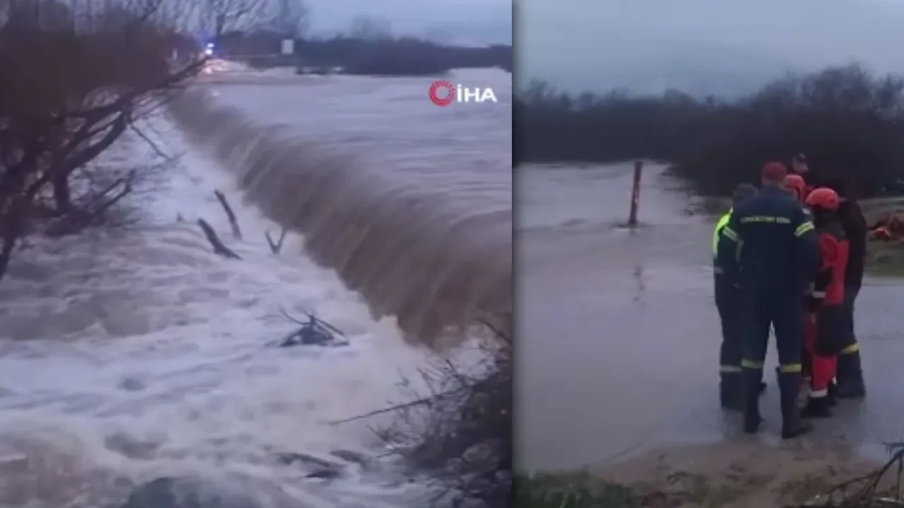 Komşuyu sel aldı! Yunanistan'da bir kişi sulara kapıldı, öldü