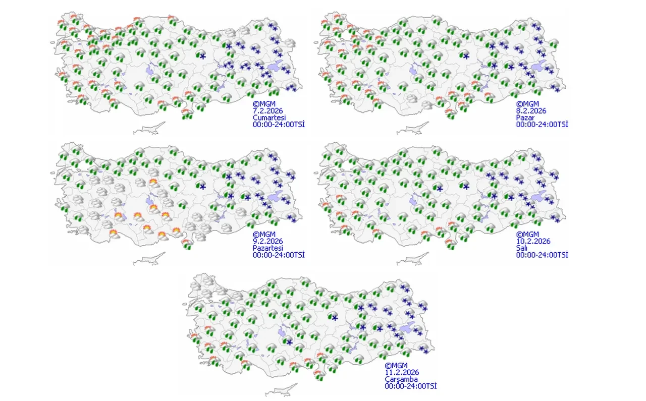 Meteoroloji illeri tek tek sıraladı! Kuvvetli kar yağışı geliyor: Hafta boyu devam edecek