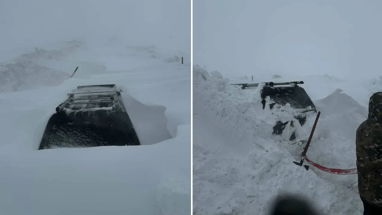 Sivas'ta kar yağışı hayatı felç etti! Kalınlığı 2 metreye ulaştı