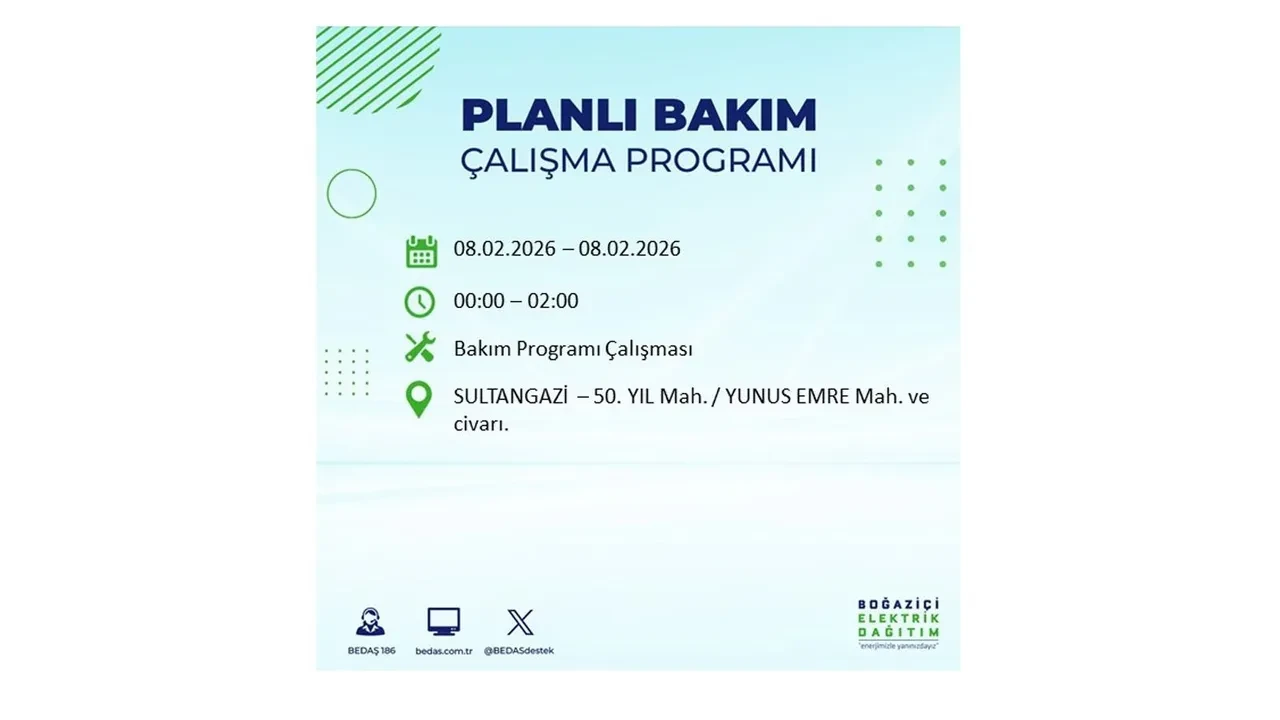 8 Şubat İstanbul elektrik kesintileri duyurusu! BEDAŞ açıkladı: 9 ilçede planlı elektrik kesintisi uygulanacak