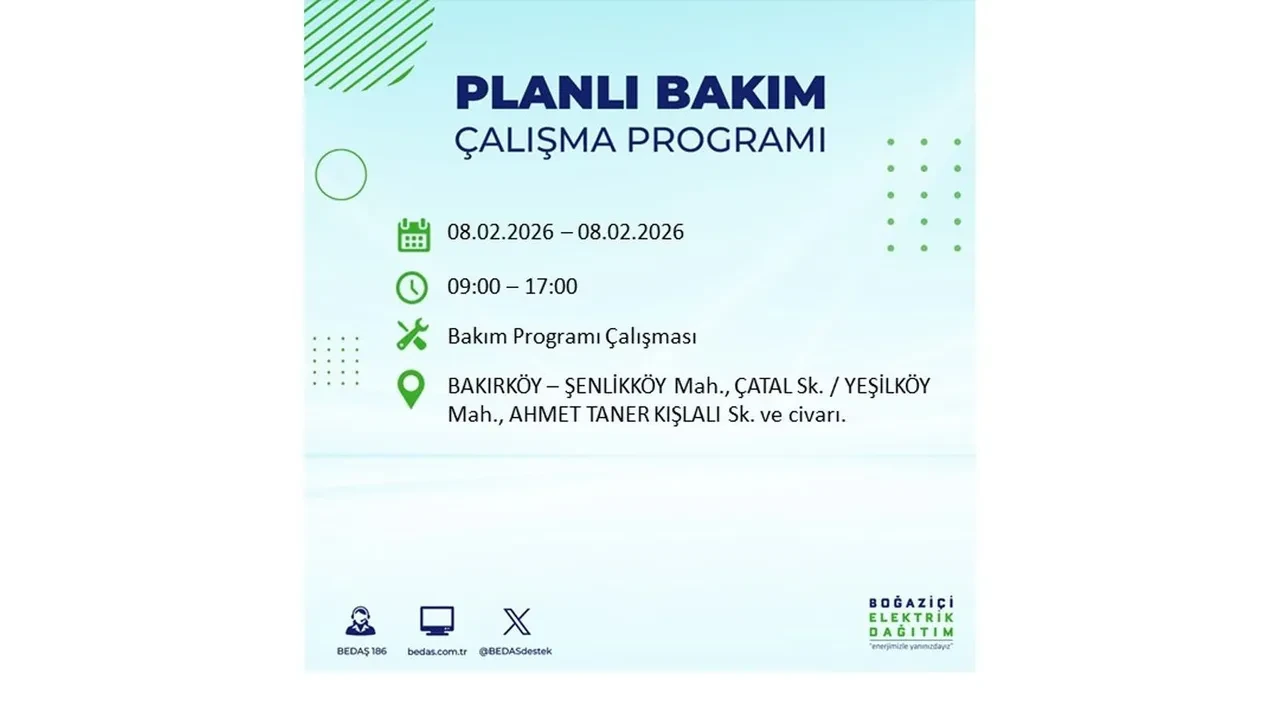 8 Şubat İstanbul elektrik kesintileri duyurusu! BEDAŞ açıkladı: 9 ilçede planlı elektrik kesintisi uygulanacak