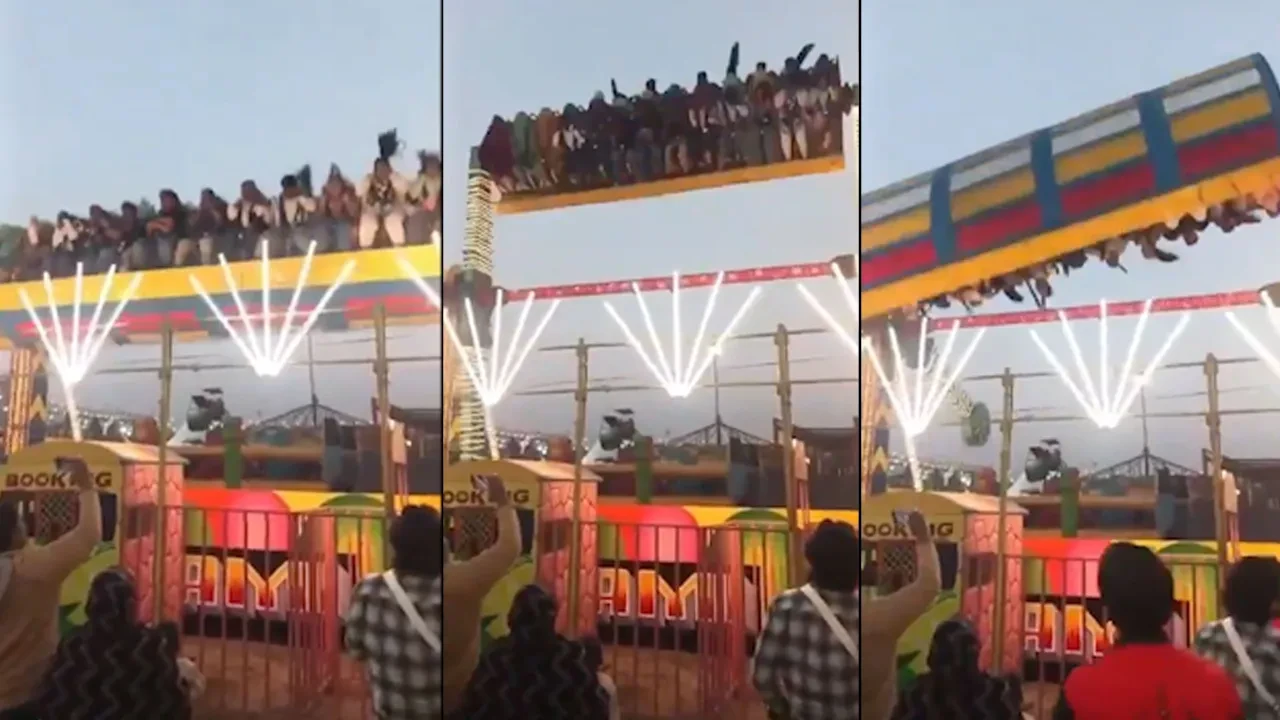 Lunaparktaki dev salıncak kırıldı! Facia yaşandı