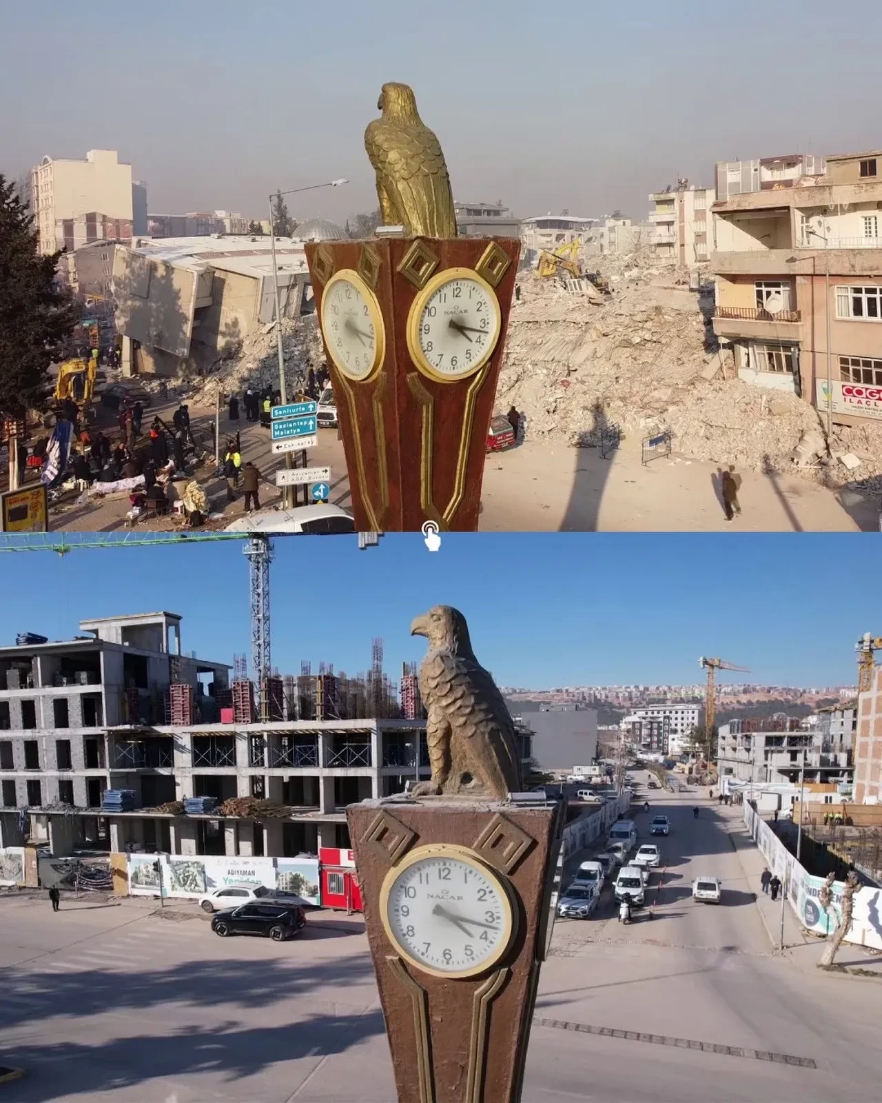 6 Şubat'tan etkilenen Adıyaman'da saat kulesinin çevresindeki binalar bitmedi mi? Fotoğraflı iddiaya cevap var