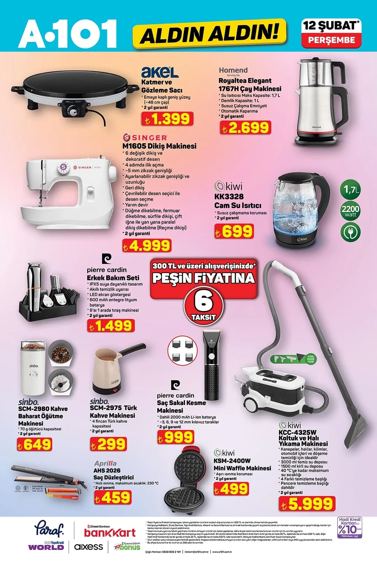 A101 aktüel ürünler 12 Şubat Ramazan özel kataloğu! Bu hafta A101'e gözleme sacı, kablosuz etiket yazıcı ve akıllı led ekran geliyor