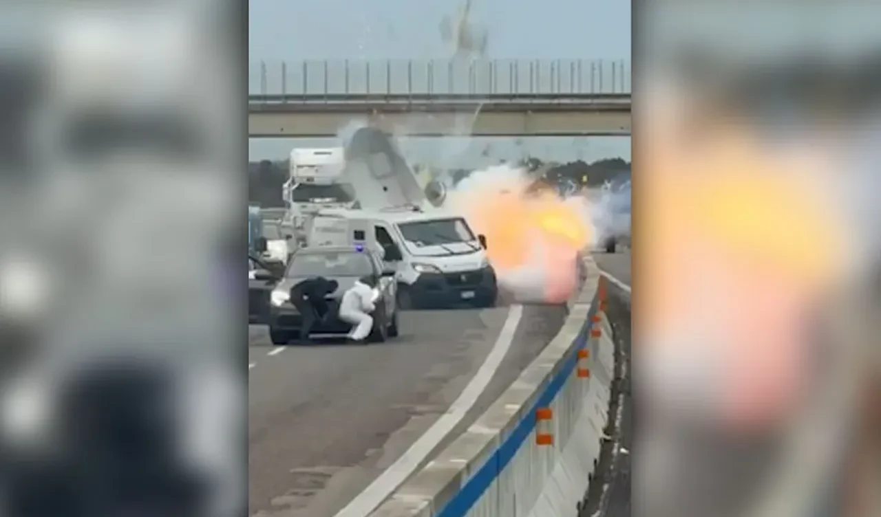 Otoyolda para nakil aracına soygun girişimi: Patlayıcı kullandılar, çatışma çıktı!