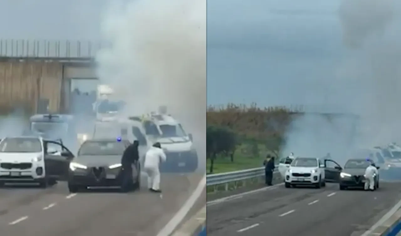 Otoyolda para nakil aracına soygun girişimi: Patlayıcı kullandılar, çatışma çıktı!