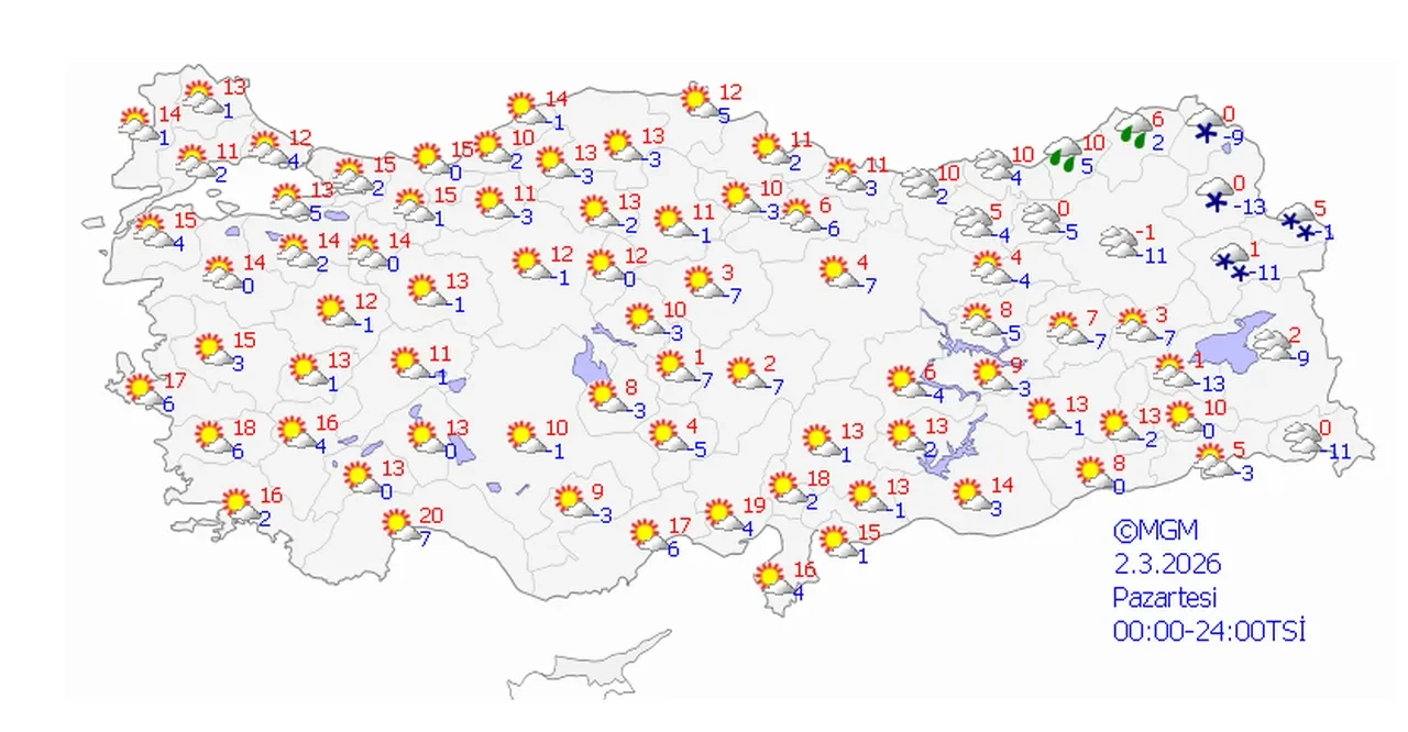 Yarın okullar tatil mi? 2 Mart kar yağışı olan iller MGM tarafından açıklandı
