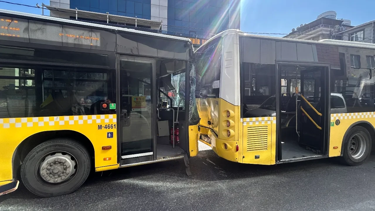 İETT otobüsleri çarpıştı! Ataşehir'deki kazada 1 yaralı var