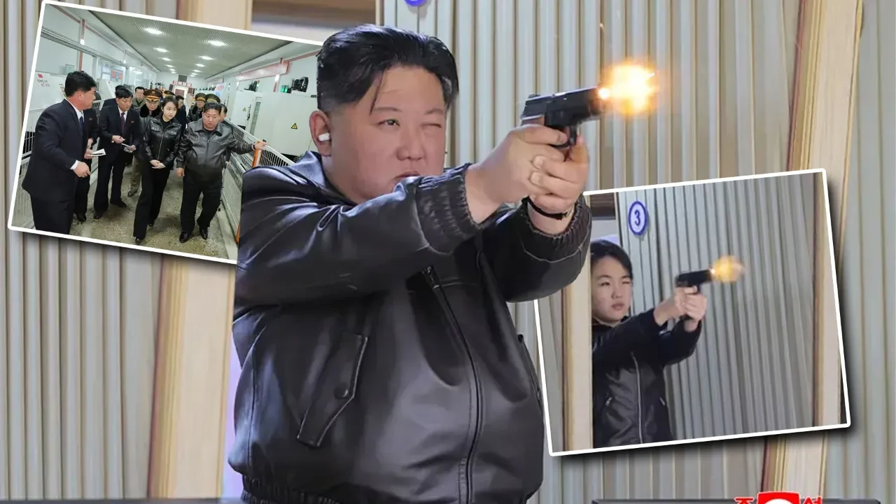 Kuzey Kore lideri Kim Jong-un, 13 yaşındaki veliaht kızının eline silah verdi! Dünya o kareleri konuşuyor
