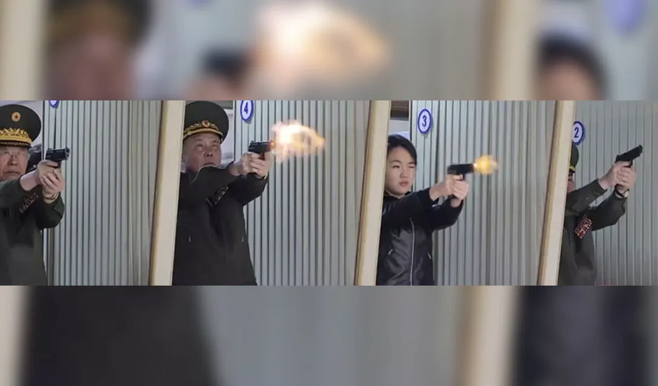 Kuzey Kore lideri Kim Jong-un, 13 yaşındaki veliaht kızının eline silah verdi! Dünya o kareleri konuşuyor
