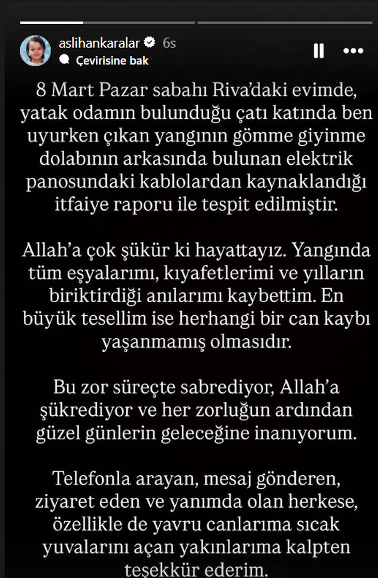 Aslıhan Karalar'ın evindeki yangının nedeni belli oldu! Her şey elektrik panosundaki kablolar nedeniyle yaşanmış 