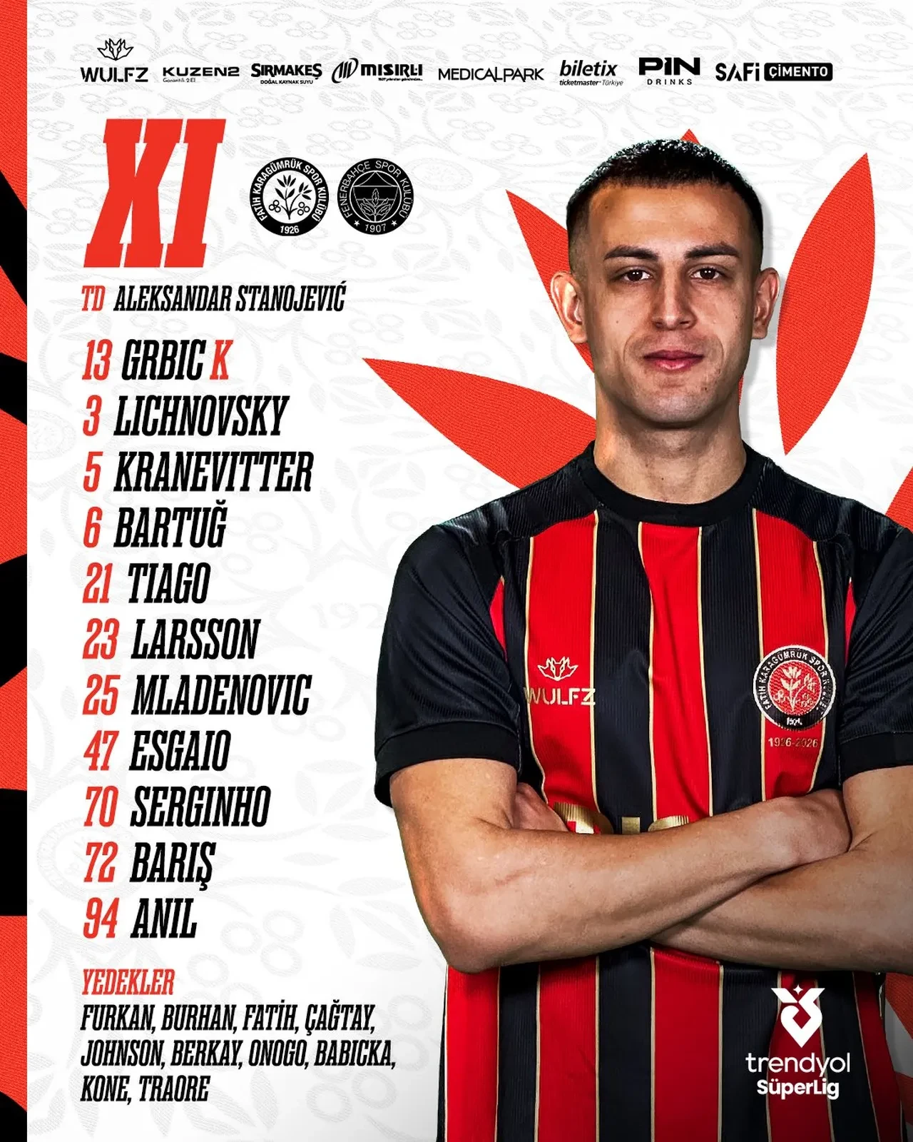 Fenerbahçe Fatih Karagümrük deplasmanında | SÜPER LİG CANLI MAÇ ANLATIMI