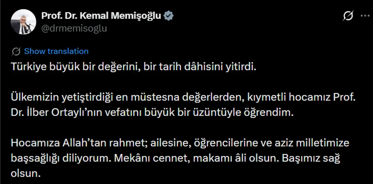 İlber Ortaylı'nın vasiyeti ortaya çıktı: Mezarım Gelibolu'da olsun 