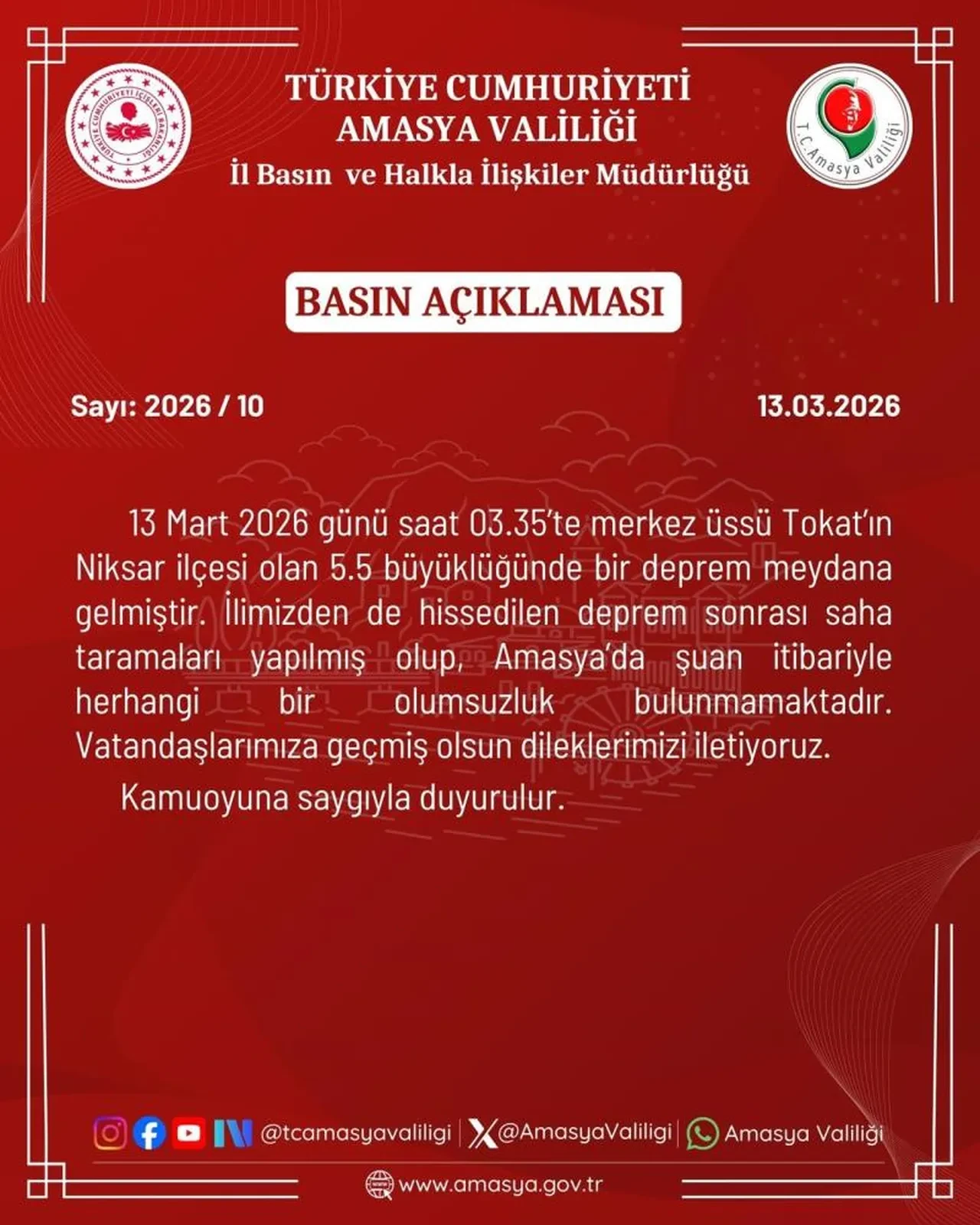 Son dakika! AFAD duyurdu! Tokat'ta 5.5 büyüklüğünde deprem: Bakan Çiftçi'den ilk açıklama geldi