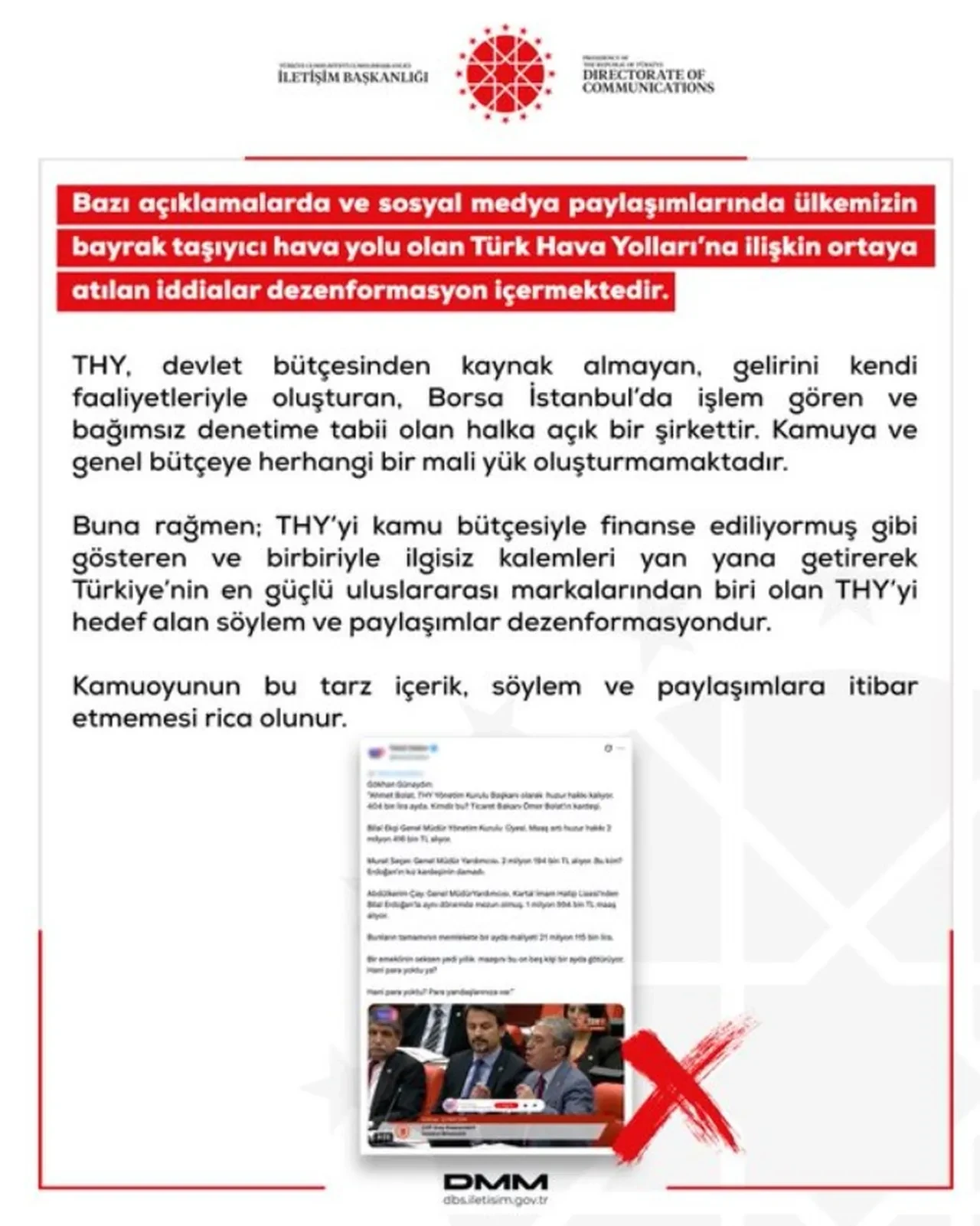 THY maaşları bütçeye yük oluyor mu? DMM'den CHP'li vekilin iddialarına cevap