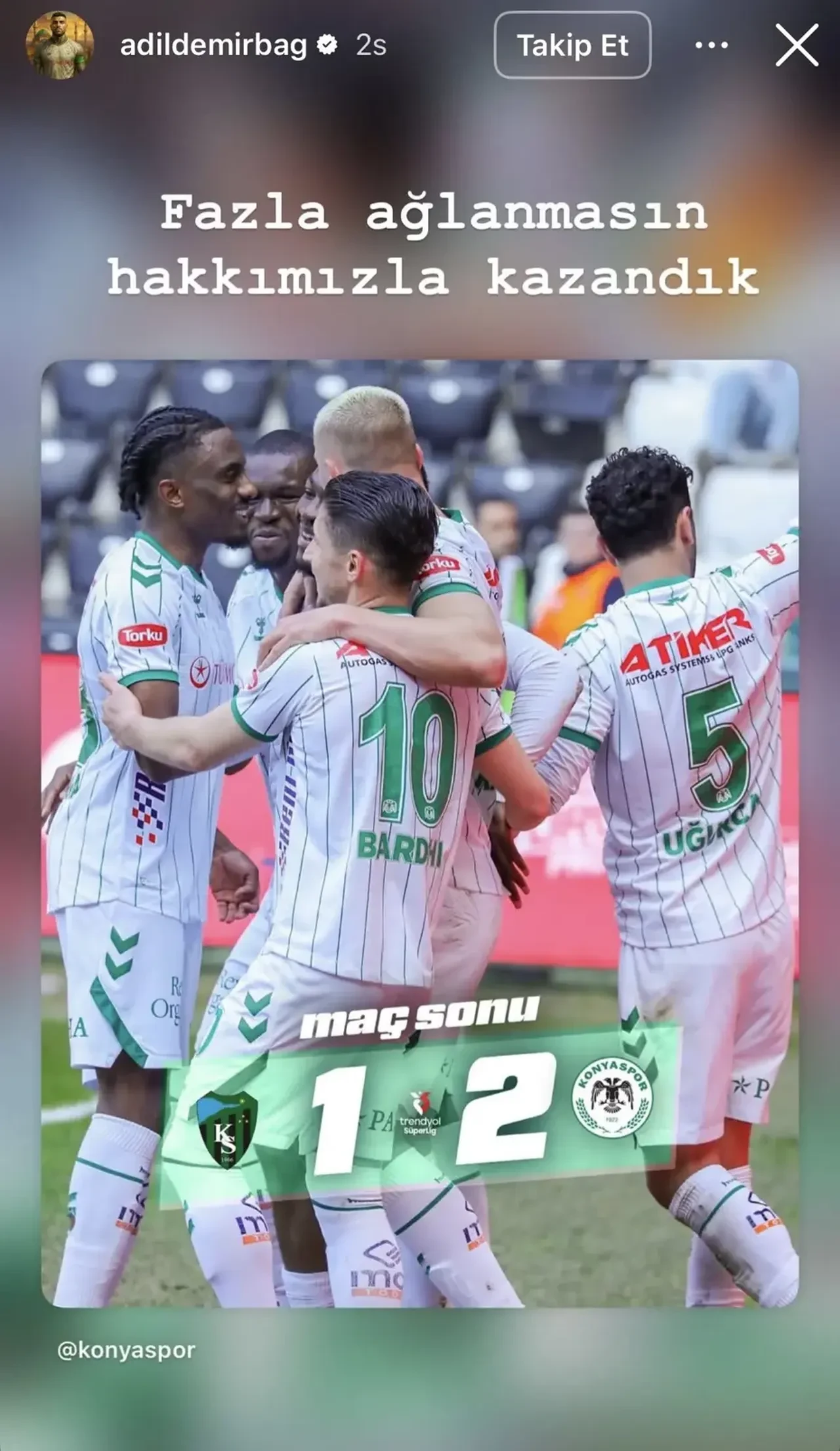 Kocaelispor-Konyaspor maçının ardından 'fazla ağlanmasın' çıkışı!