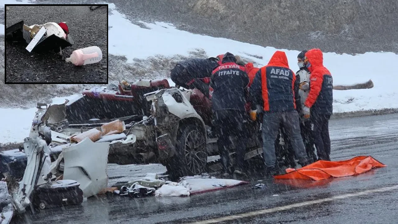 Bitlis'te tır ile otomobil çarpıştı! Karı koca ve 6 aylık bebekleri hayatını kaybetti: Yoldaki biberon yürek yaktı