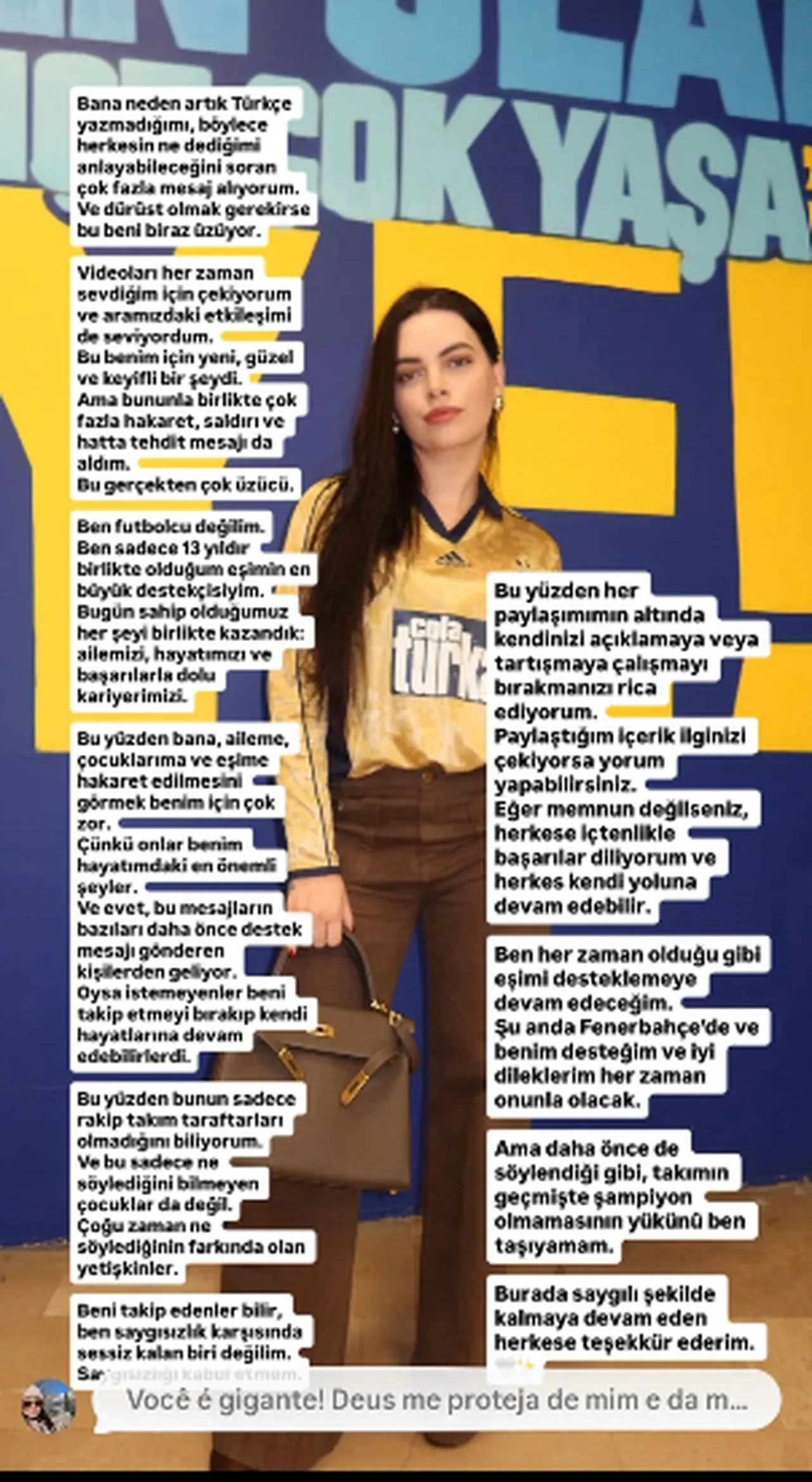 Ederson’un eşi Lais Moraes sosyal medyada isyan etti: Tehdit mesajları alıyorum