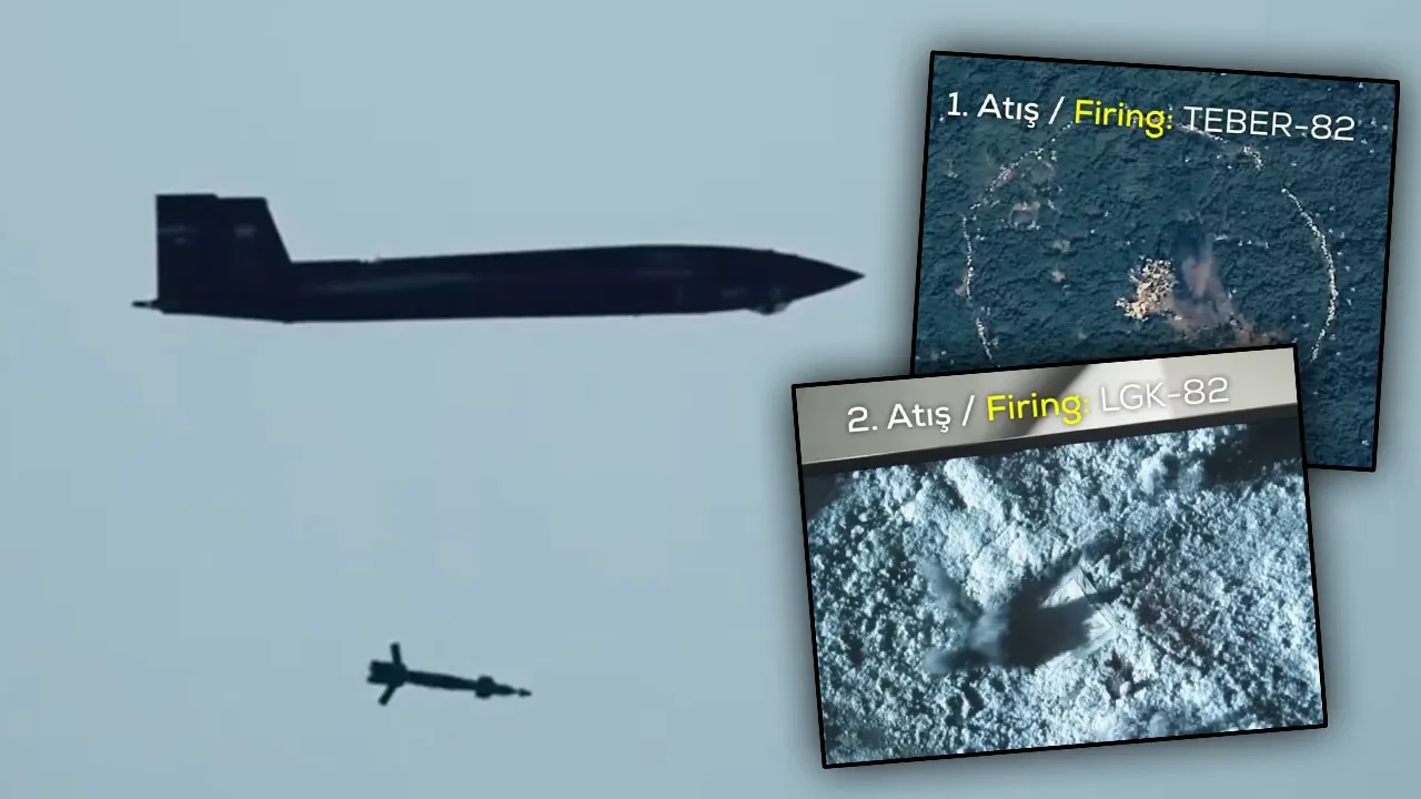 KIZILELMA'dan nokta atış! LGK-82 ve TEBER-82 ile tam isabetle vurdu