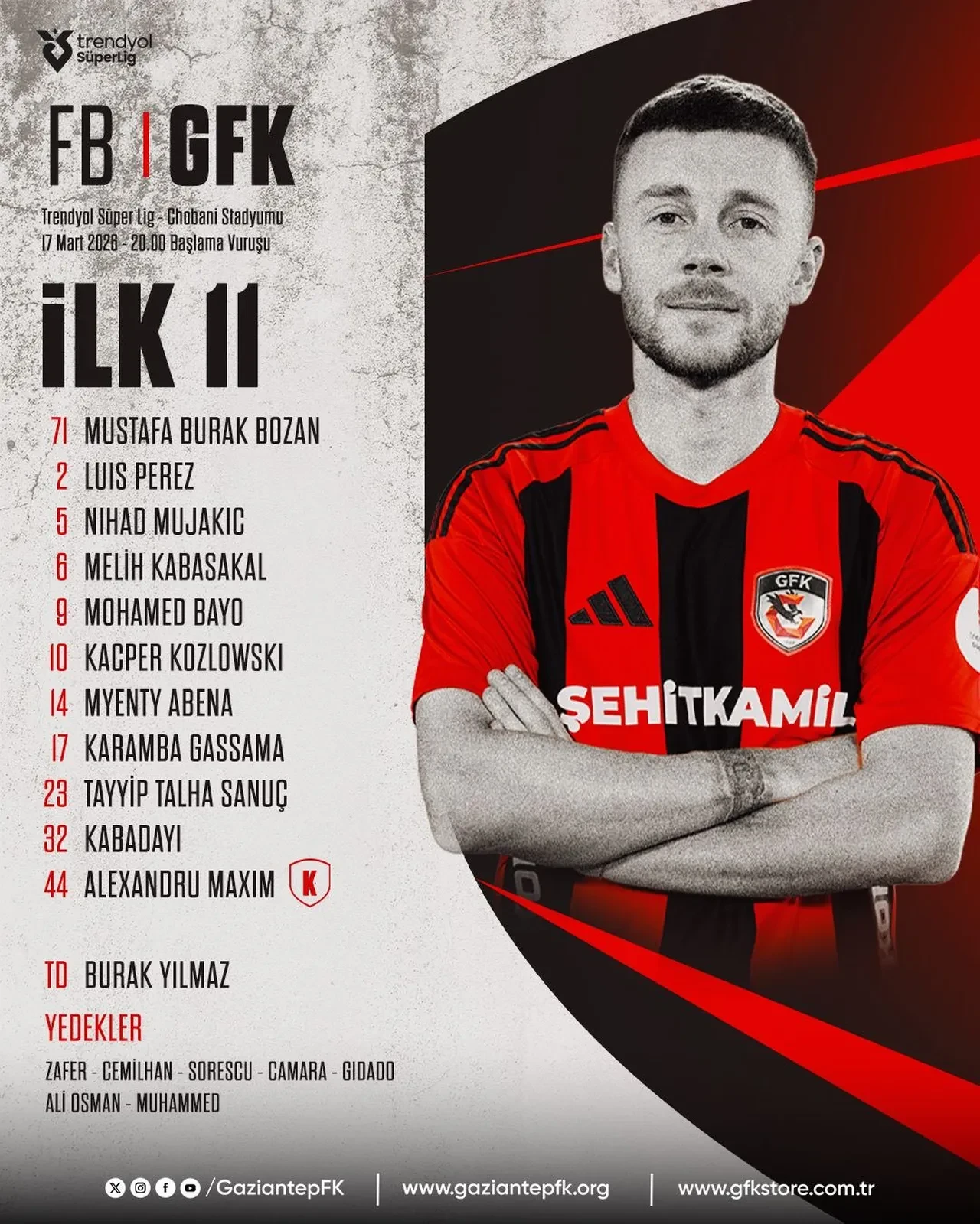 Fenerbahçe-Gaziantep FK | SÜPER LİG CANLI MAÇ ANLATIMI