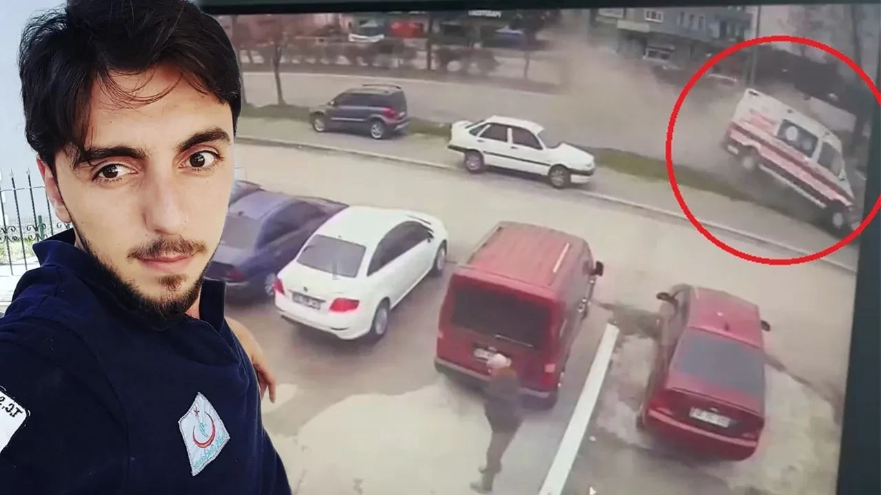 Görev yolunda feci kazanın görüntüleri ortaya çıktı: Ambulansın sürücüsü hayatını kaybetti