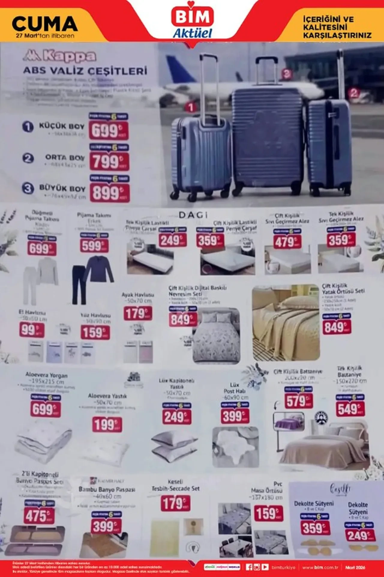 BİM 20-27 Mart aktüel ürünler kataloğu 2026 yayımlandı! Çeyiz seti, semaver, mini fırın, hava nemlendirici ve çelik termos geliyor