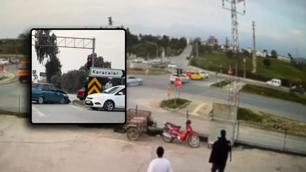 Kırmızı ışık ihlali yaptı, kaza geliyorum dedi! O anlar kamerada