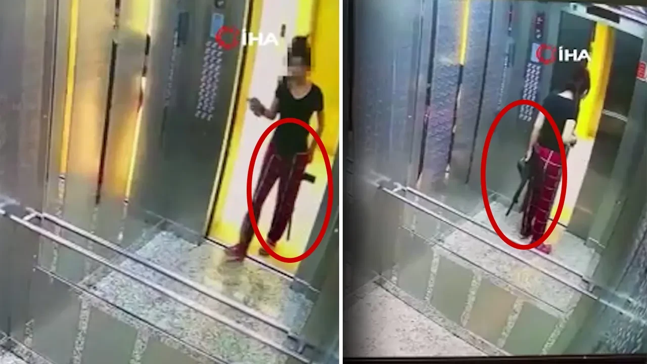 Üzerinde pijama, elinde pompalı tüfek! Eski erkek arkadaşının evini basıp dehşeti yaşattı: O anlar kamerada 