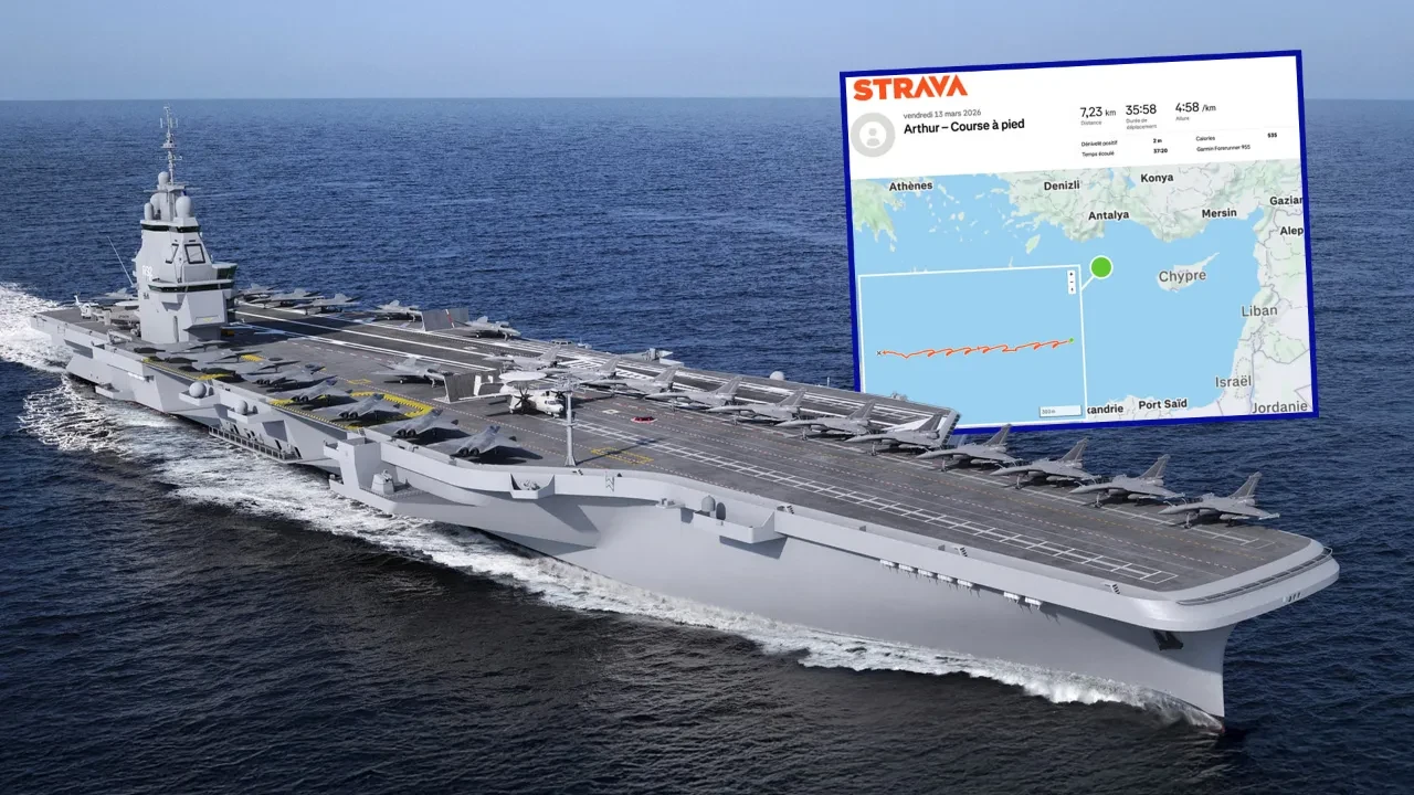 Askerin spor uygulaması Fransa'nın başını belaya soktu! İran'a giden uçak gemisinin yeri tespit edildi