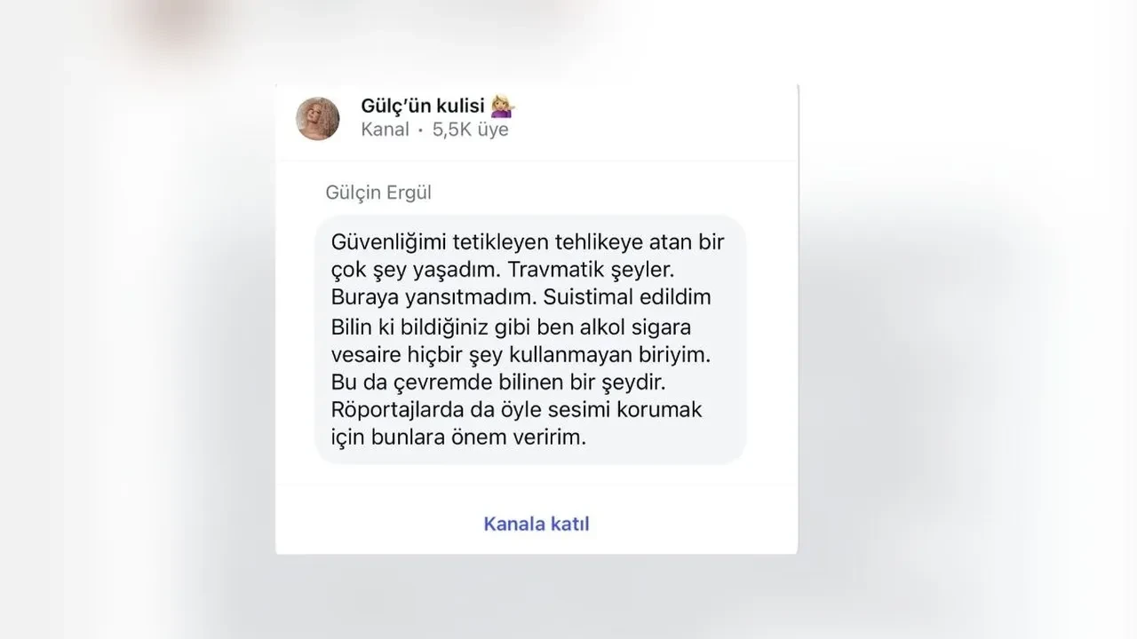 Gülçin Ergül’den korkutan paylaşım! “Kendimi güvende hissetmiyorum”