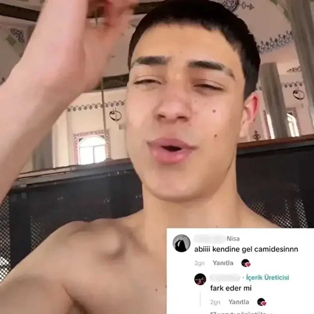 Camide yarı çıplak dans edip video çekti! Görüntüler infiale neden oldu: Gözaltına alındı