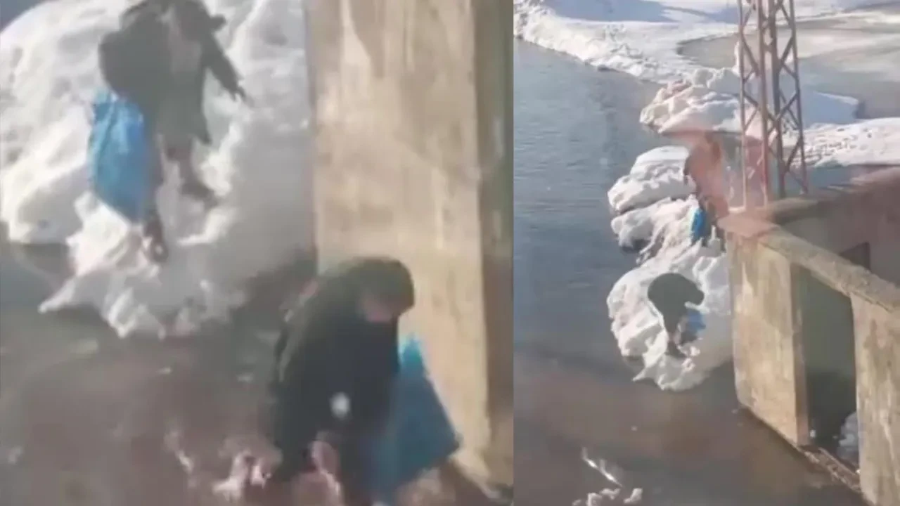 Yüksekova’da bayram şekeri mesaisi: Çocuklar suları aşarak bayramlaştı