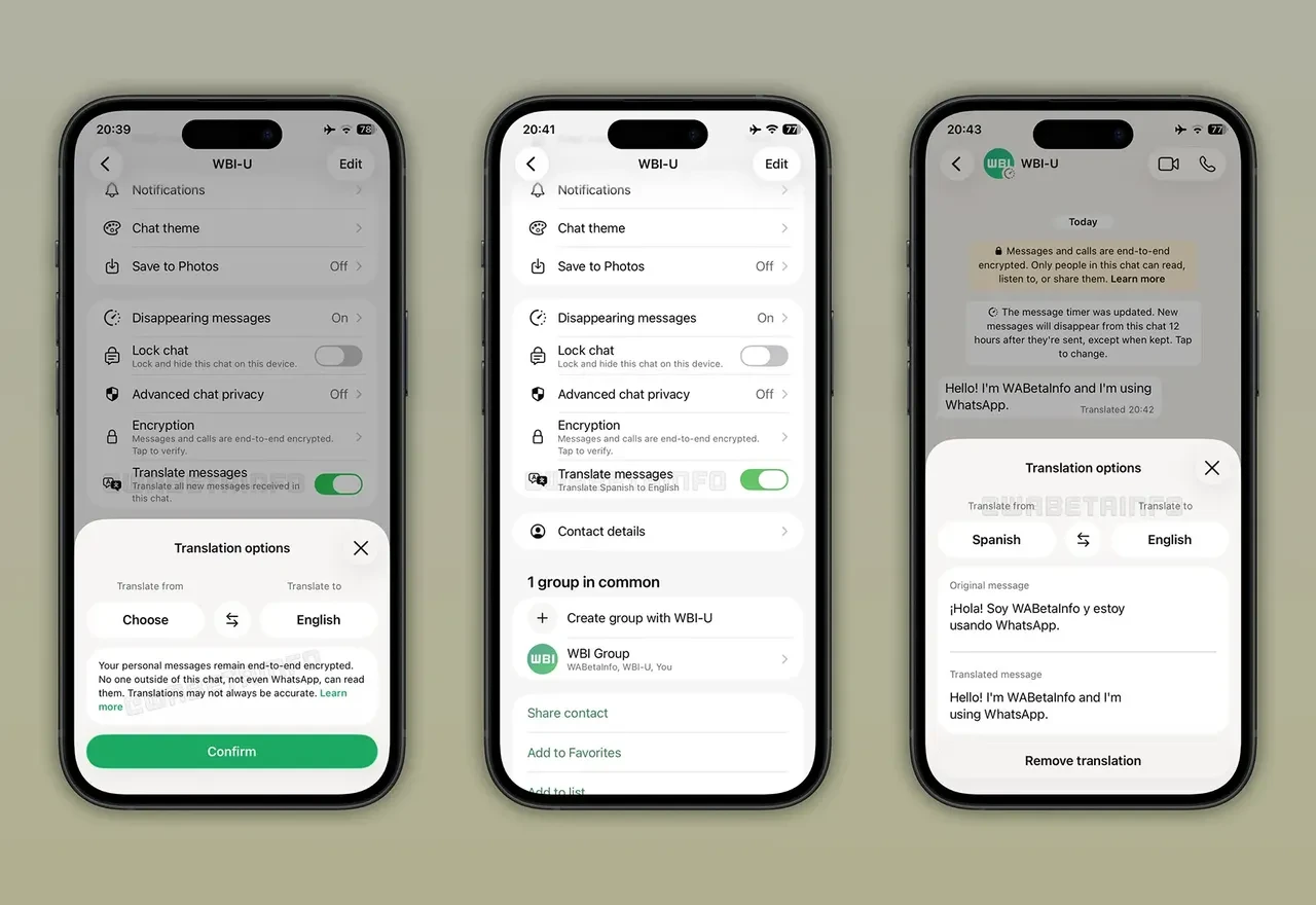 WhatsApp, Türkçe dahil 21 dilde otomatik çeviri özelliğini test ediyor