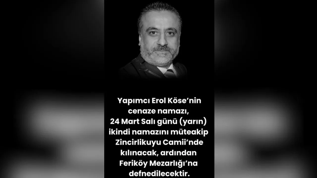 Erol Köse cenazesi ne zaman? Erol Köse cenaze programı belli oldu mu?