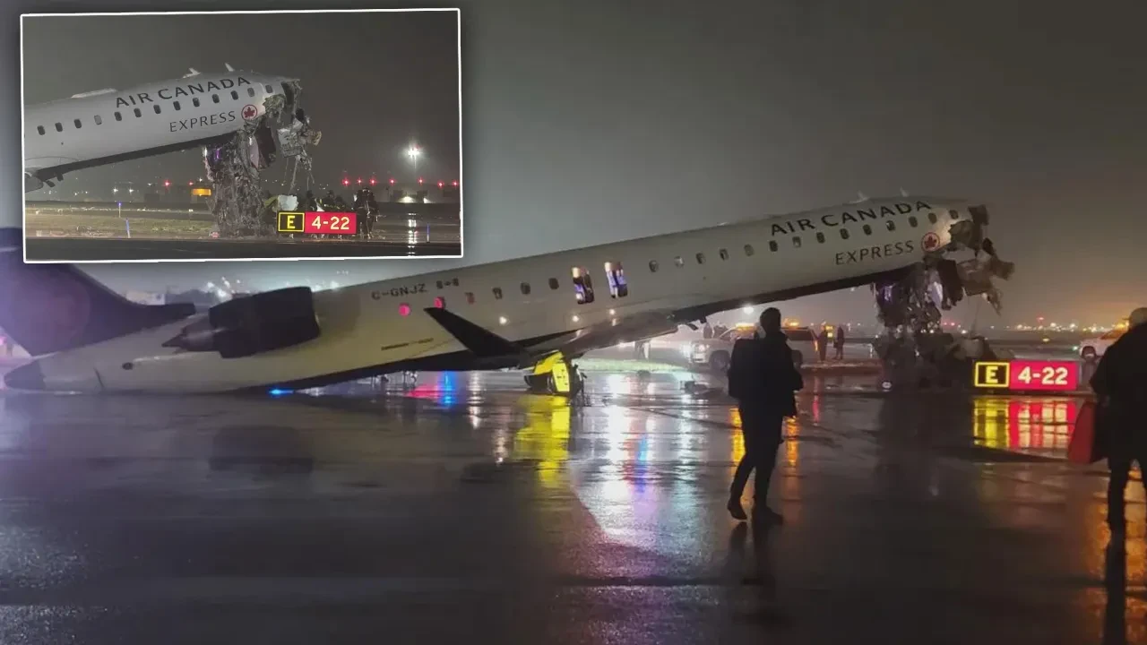 Yolcu uçağı, itfaiye aracına çarptı! ABD'de feci kaza