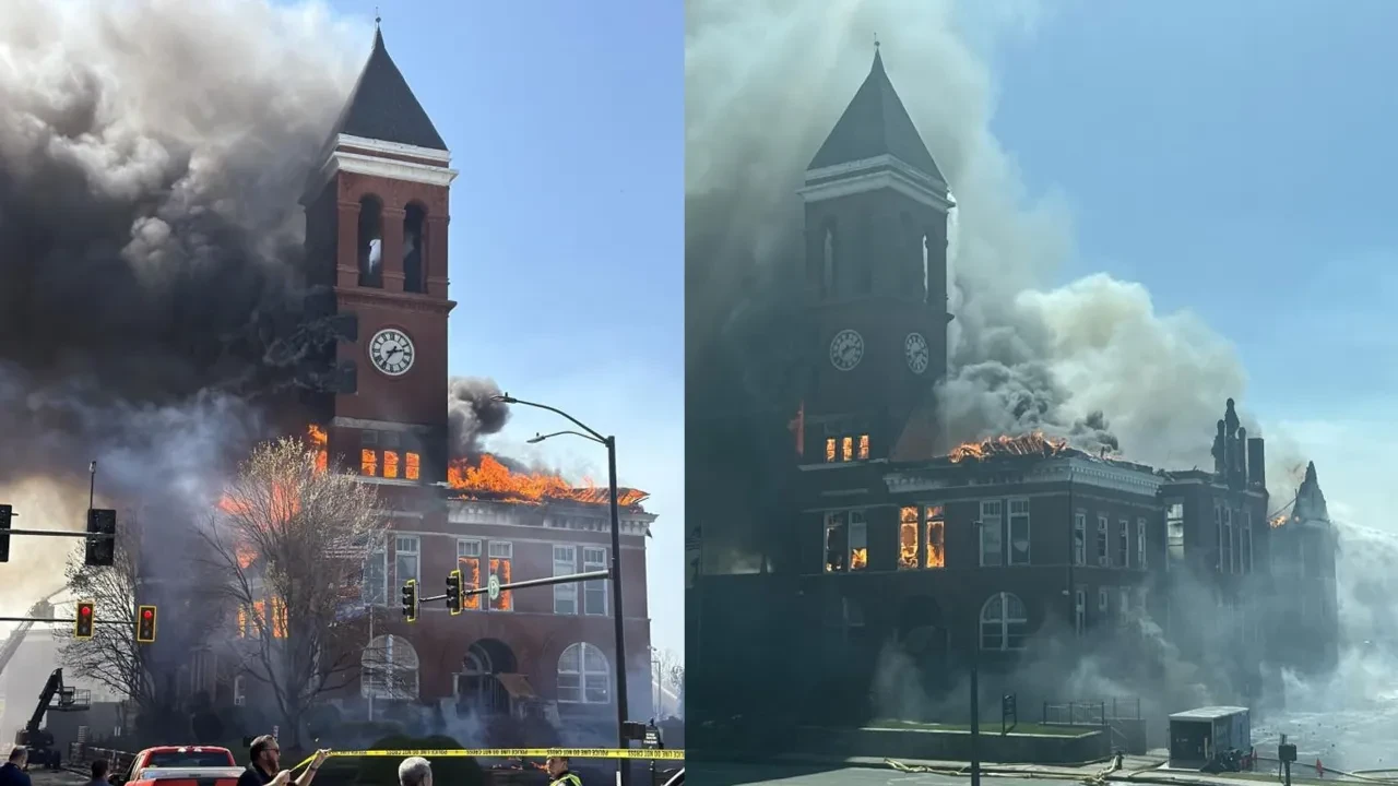 ABD'nin tarihi adliye binası alevlere teslim oldu