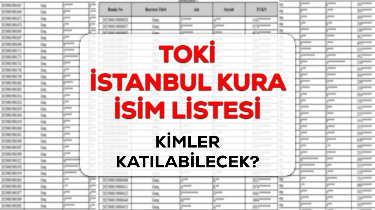 TOKİ İstanbul kuraya katılacaklar listesi! İstanbul TOKİ emekli/genç başvurusu kabul edilenler isim listesi yayımlandı 