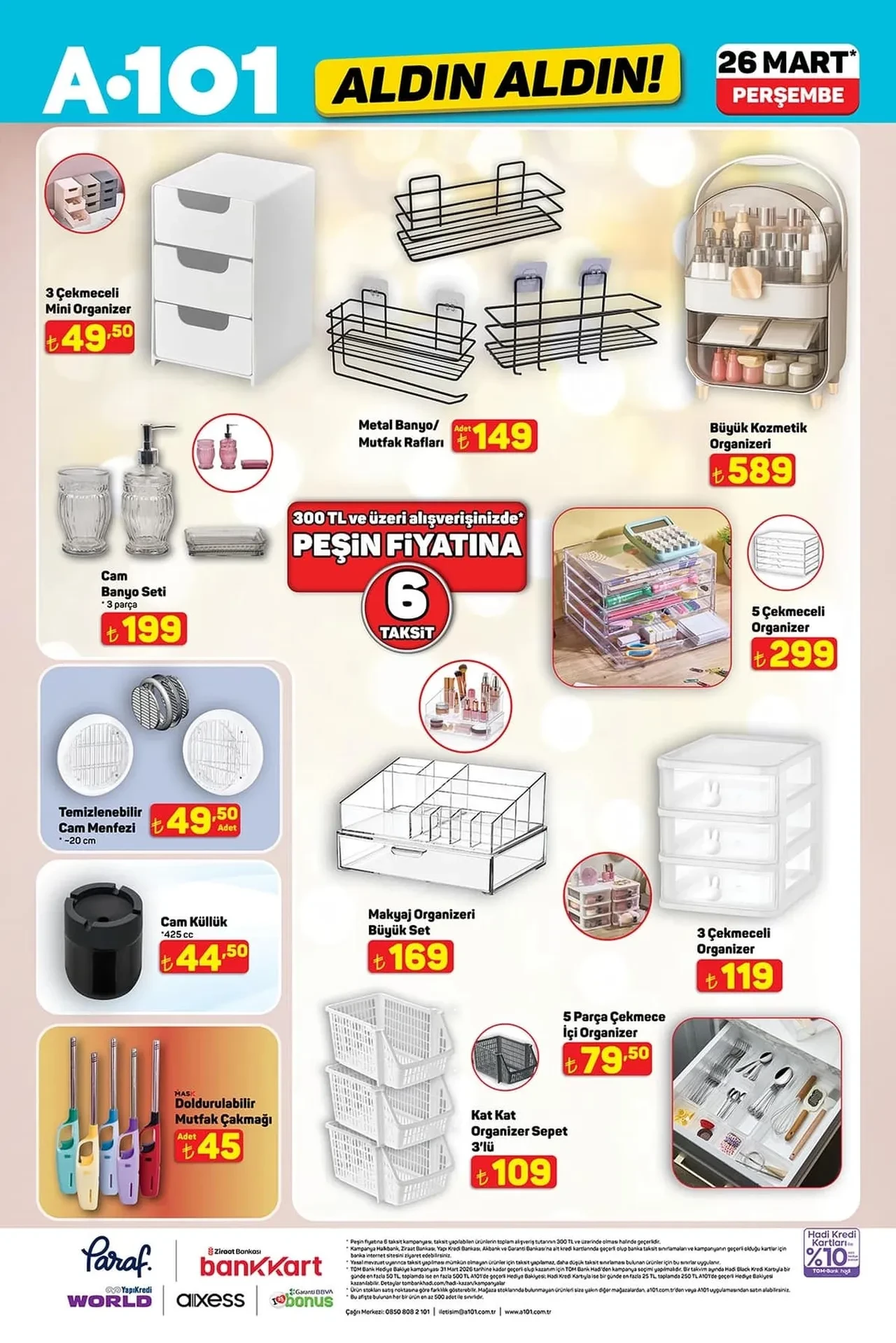 A101 26 Mart- 2 Nisan aktüel ürünler kataloğu 2026! Boy aynası, salon halısı, yemek takımı ve gaming ürünler geliyor