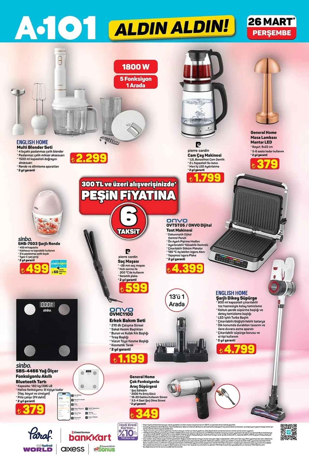 A101 26 Mart- 2 Nisan aktüel ürünler kataloğu 2026! Boy aynası, salon halısı, yemek takımı ve gaming ürünler geliyor