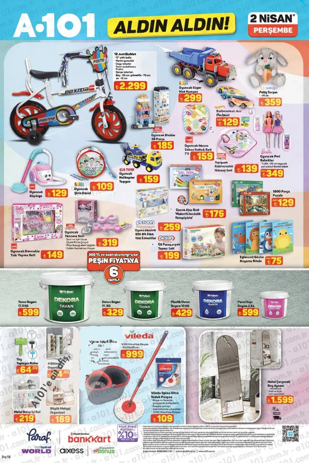 A101 26 Mart- 2 Nisan aktüel ürünler kataloğu 2026! Boy aynası, salon halısı, yemek takımı ve gaming ürünler geliyor