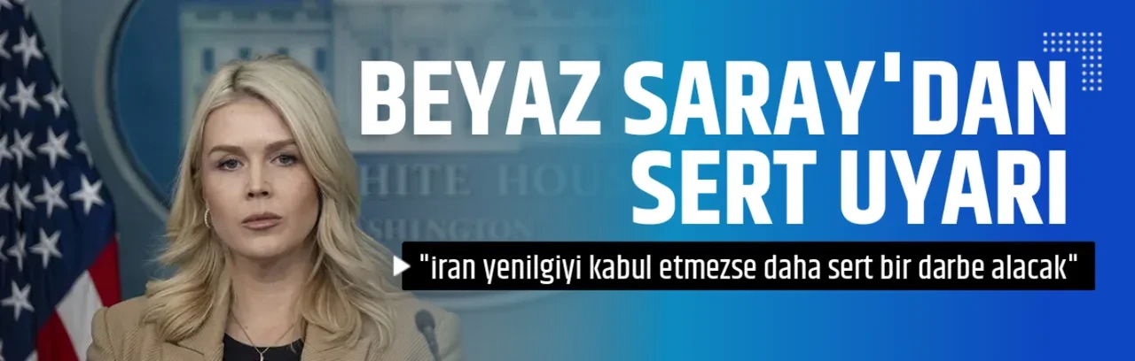 BEYAZ SARAY'DAN SERT UYARI