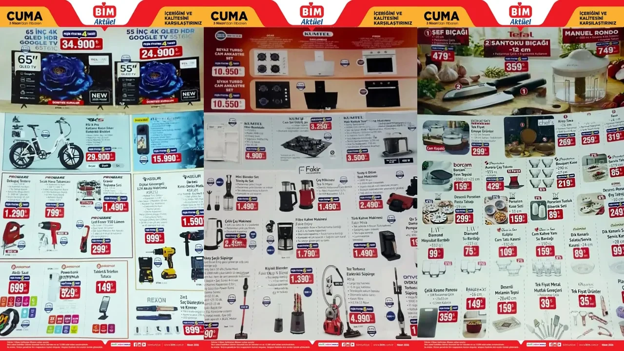 BİM 27 Mart- 3 Nisan Aktüel Ürünler Kataloğu 2026 yayımlandı! Mini buzdolabı, tost makinesi, torbasız süpürge ve set üstü ocak geliyor