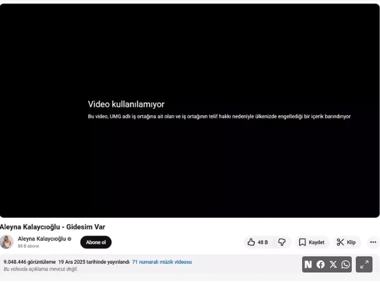 Kubilay Kaan Kundakçı cinayetinde tutuklanan Aleyna Kalaycıoğlu'na bir darbe daha! Milyonlar kazandığı şarkısı kaldırıldı 
