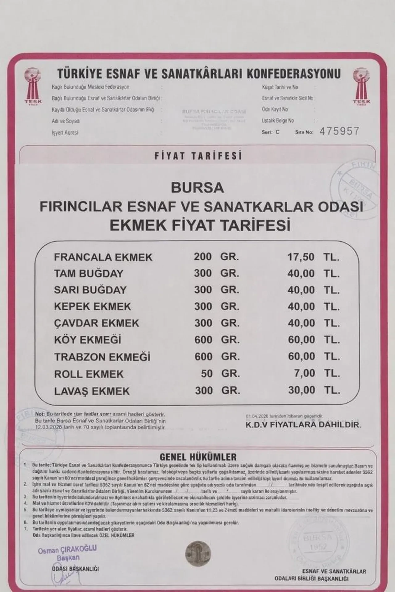Bursa'da ekmek fiyatları zamlandı! Tartışmalar devam ediyor
